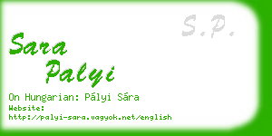 sara palyi business card