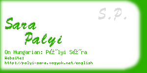 sara palyi business card